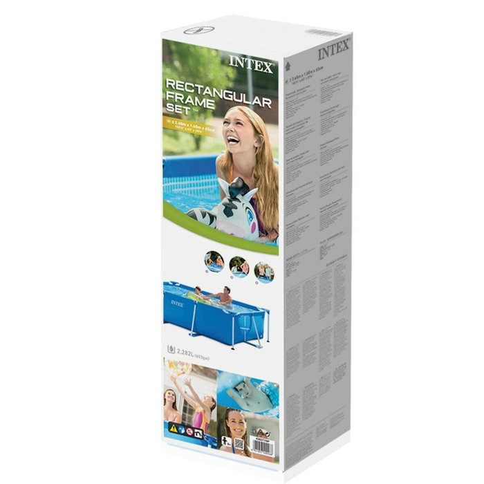 Intex Piscine hors sol tubulaire Rectangular Frame 260 x 160 x 65 cm