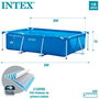 Intex - Piscine rectangulaire démontable 300 x 200 x 75 cm, Capacité 3834 litres, Pour +6 ans, PVC, Acier, Aluminium, PET, PP
