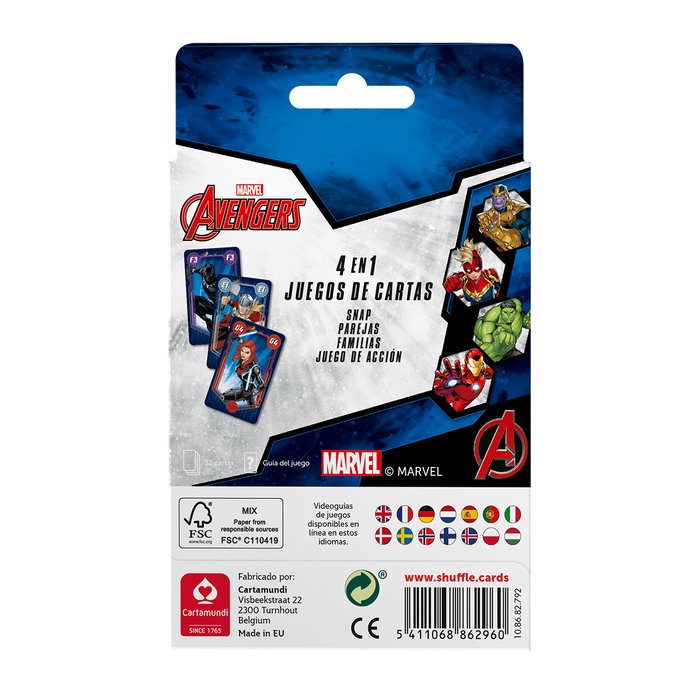 Fournier Jeu de cartes 4 en 1 Avengers