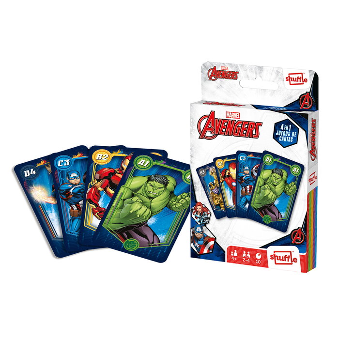 Fournier Jeu de cartes 4 en 1 Avengers