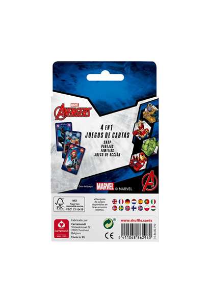 Fournier - Jeu de cartes pour enfants avec les Avengers - À partir de 4 ans Fournier - Jeu de cartes pour enfants avec les Avengers - À partir de 4 ans
