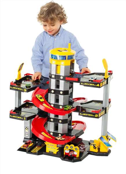 Molto - Garage de 5 étages pour voitures - Jeu de construction pour enfants de 3 ans et plus - Dimensions : 68x65x51 cm - En plastique - Langues : espagnol, anglais