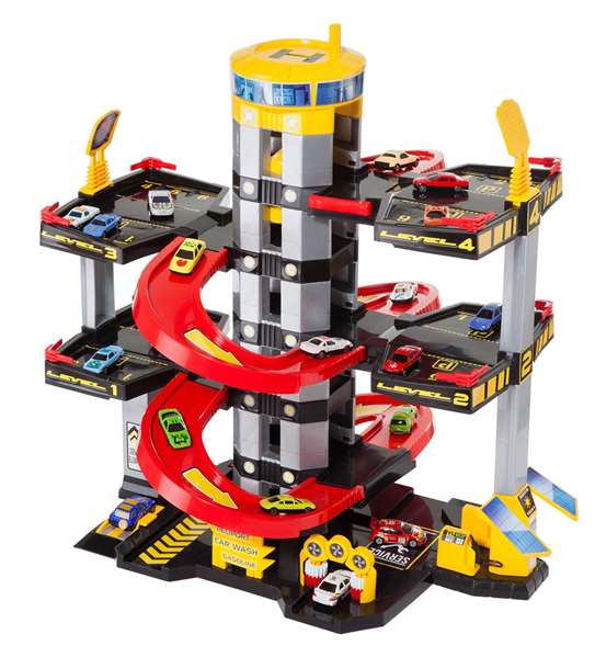 Molto - Garage de 5 étages pour voitures - Jeu de construction pour enfants de 3 ans et plus - Dimensions : 68x65x51 cm - En plastique - Langues : espagnol, anglais