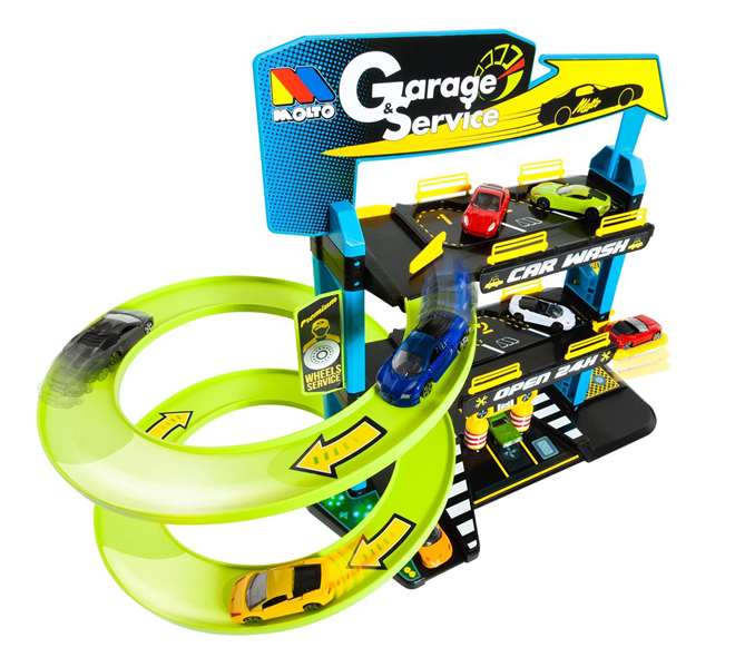 Molto Parking 3 étages pour enfants, dimensions 60x45x34 cm Molto Parking 3 étages pour enfants, dimensions 60x45x34 cm