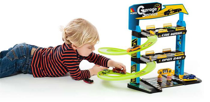 Molto Parking 3 étages pour enfants, dimensions 60x45x34 cm Molto Parking 3 étages pour enfants, dimensions 60x45x34 cm