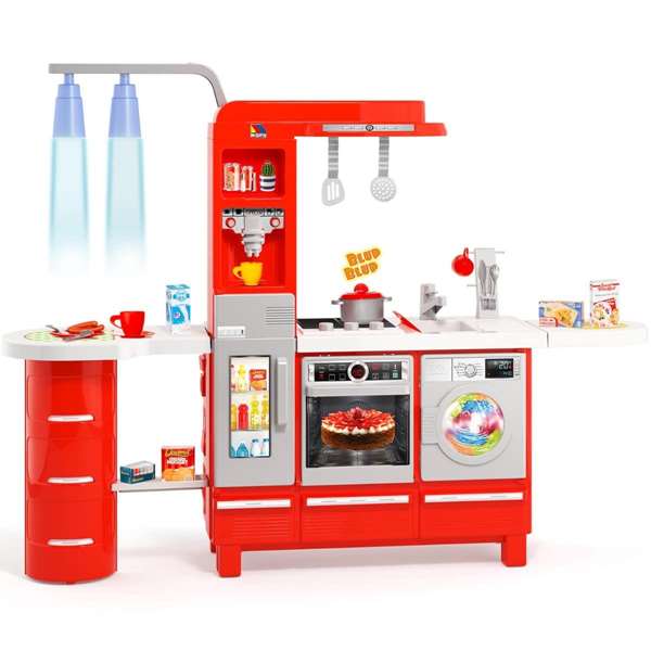 Molto Cuisine de jeu électronique Gourmet avec robinet, lumières et sons, 113x150x36 cm, espagnol/anglais