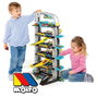 Molto - Parking Future 6 étages 152 cm avec héliport et ascenseur automatique - Jeu de stationnement - Figurines et véhicules inclus - À partir de 3 ans