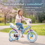 Huffy Bicicleta Frozen - Vélo pour enfant 14 pouces, pour 4 à 6 ans, cadre en fer, coloris bleu