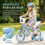 Huffy Bicicleta Frozen - Vélo pour enfant 14 pouces, pour 4 à 6 ans, cadre en fer, coloris bleu