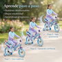 Huffy Bicicleta Frozen - Vélo pour enfant 14 pouces, pour 4 à 6 ans, cadre en fer, coloris bleu