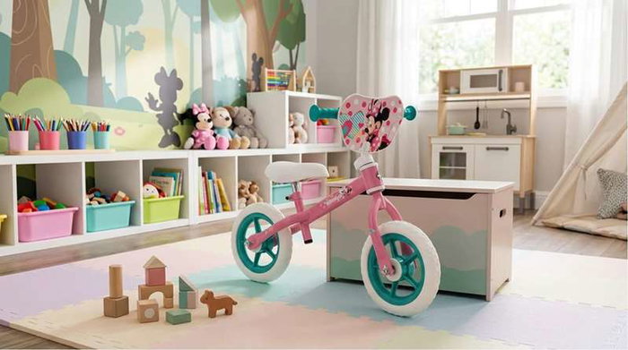 Huffy Bicicleta sin pedales Minnie 10" - Draisienne sans pédales pour enfants, à partir de 2 ans, roue 10 pouces, en fer, rose Huffy Bicicleta sin pedales Minnie 10" - Draisienne sans pédales pour enfants, à partir de 2 ans, roue 10 pouces, en fer, rose