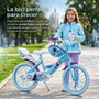 Huffy Bicicleta Frozen 16" pour enfants 5 à article ans - Bicyclette à roues de 16 pouces, coloris bleu