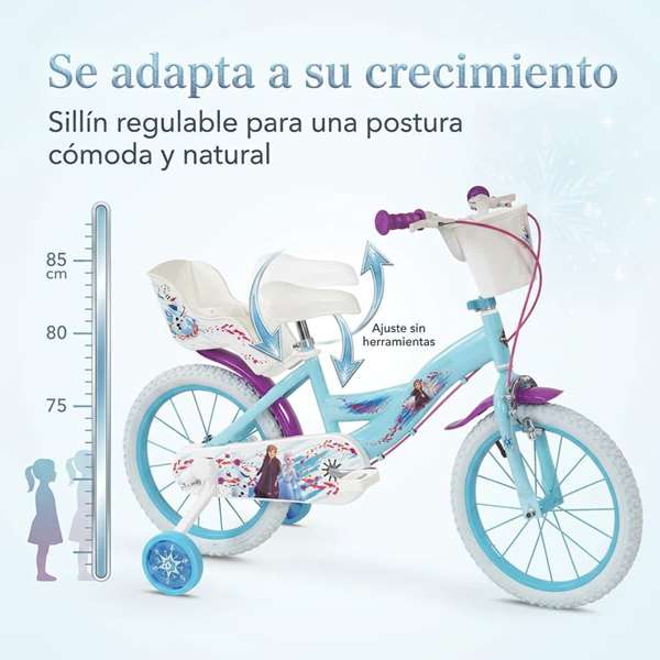 Huffy Bicicleta Frozen 16" pour enfants 5 à article ans - Bicyclette à roues de 16 pouces, coloris bleu Huffy Bicicleta Frozen 16" pour enfants 5 à article ans - Bicyclette à roues de 16 pouces, coloris bleu