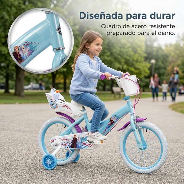 Huffy Bicicleta Frozen 16" pour enfants 5 à article ans - Bicyclette à roues de 16 pouces, coloris bleu Huffy Bicicleta Frozen 16" pour enfants 5 à article ans - Bicyclette à roues de 16 pouces, coloris bleu