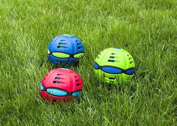 Goliath Pelota Wahu Phlat Ball - Lance comme un disque, rattrape comme une balle - 24x6x27 cm - Modèles surtidos (rouge, bleu ou vert)