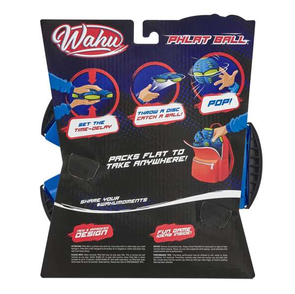 Goliath Pelota Wahu Phlat Ball - Lance comme un disque, rattrape comme une balle - 24x6x27 cm - Modèles surtidos (rouge, bleu ou vert)