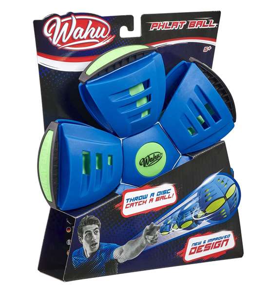 Goliath Pelota Wahu Phlat Ball - Lance comme un disque, rattrape comme une balle - 24x6x27 cm - Modèles surtidos (rouge, bleu ou vert)