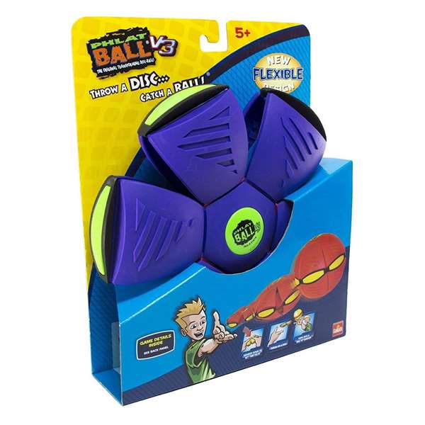 Goliath Pelota Wahu Phlat Ball - Lance comme un disque, rattrape comme une balle - 24x6x27 cm - Modèles surtidos (rouge, bleu ou vert)