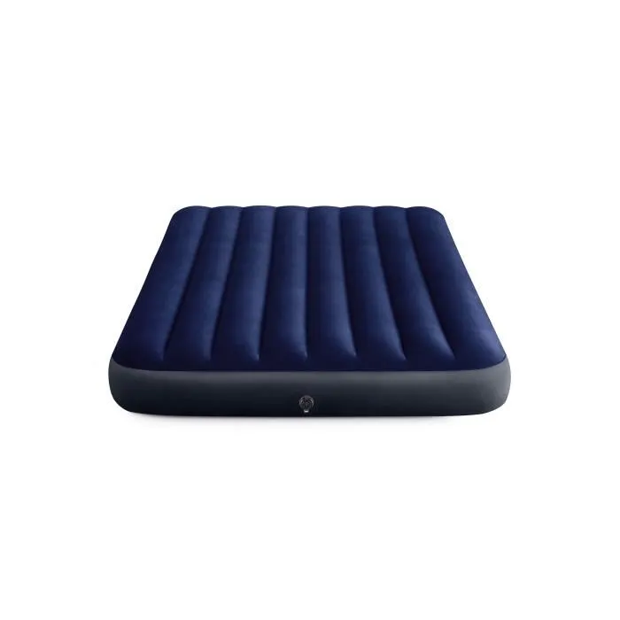 Intex FT 64756 Matelas gonflable 1 place Classic Downy avec structure Fiber Tech, 191x137 cm, pour camping