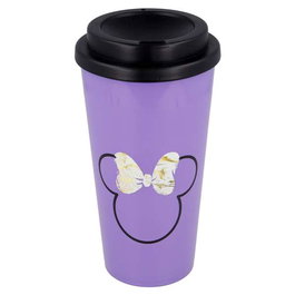 Stor - Vaso de cafe doble Minnie 520 ml - Tasse à café double Minnie - 520 ml - PP et silicone - À partir de 8 ans