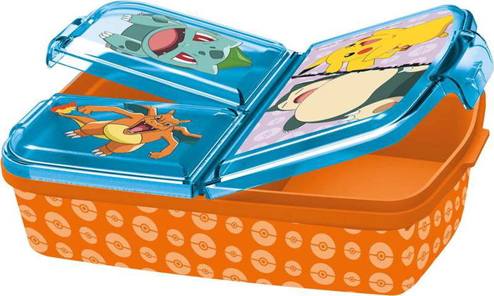 Pokémon - Sandwichera - Grille-pain à sandwich Pokémon avec multiples compartiments - Dimensions 21 x 14.5 x 7.5 cm - Matière PP