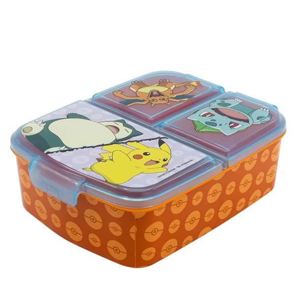 Pokémon - Sandwichera - Grille-pain à sandwich Pokémon avec multiples compartiments - Dimensions 21 x 14.5 x 7.5 cm - Matière PP