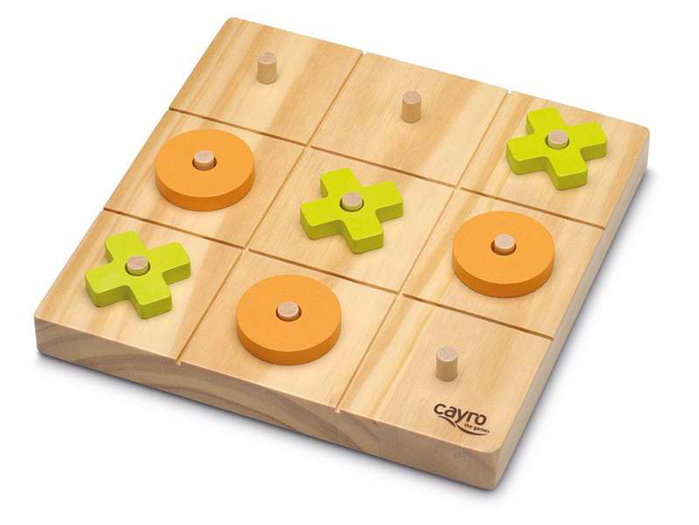Cayro - Jeu de Tic Tac Toe en bois - Dimensions 20x20x4 cm - Jeu de société pour enfants - Boîte multilingue Cayro - Jeu de Tic Tac Toe en bois - Dimensions 20x20x4 cm - Jeu de société pour enfants - Boîte multilingue
