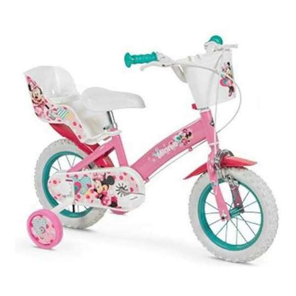 Huffy Bicicleta Minnie 12" - Vélo enfant fille 3 à 5 ans - Rosa - Matériel : fer