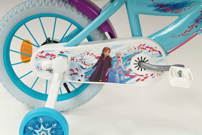 Huffy Bicicleta Frozen - Vélo fille 12 pouces avec roues stabilisatrices - Pour enfants de 3 à 5 ans (36-60 mois) - Bleu