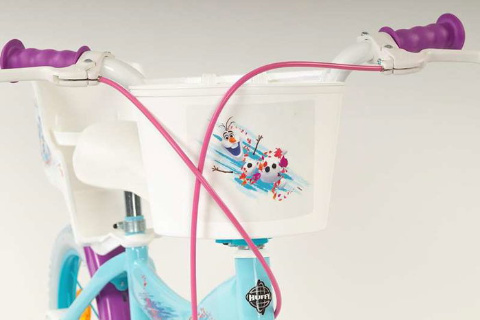 Huffy Bicicleta Frozen - Vélo fille 12 pouces avec roues stabilisatrices - Pour enfants de 3 à 5 ans (36-60 mois) - Bleu