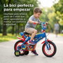 Huffy Bicicleta Spiderman - Vélo pour enfant avec roues de 12 pouces, âge 3 à 5 ans