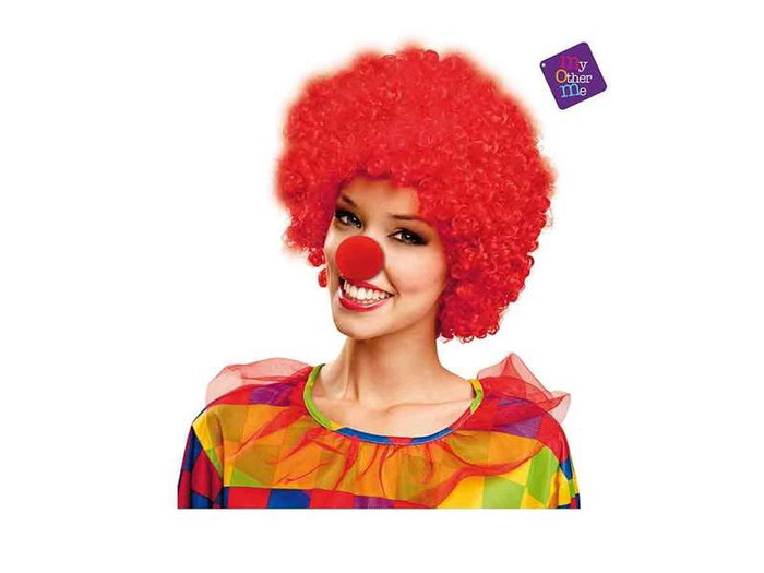 My Other Me - Perruque bouclée rouge - 80 g - 100% polyester - Taille M - Multilingue