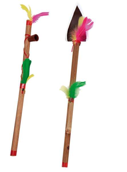 My Other Me Hacha y pipa 48 cm - Déguisement accessoire en PVC, disponible en français, espagnol, anglais, italien, portugais et allemand