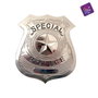 My Other Me - Plaque de police en métal pour costume ou jouet, dimensions 7 x 6 cm, plaque badge, adapté pour enfant à partir de 3 ans