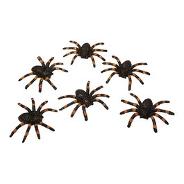 My Other Me Set de 6 Araignées Décoratives Brillantes Lumineuses 6 x 7 cm - Multicolore - Instructions en Espagnol, Anglais, Français, Italien, Portugais, Allemand