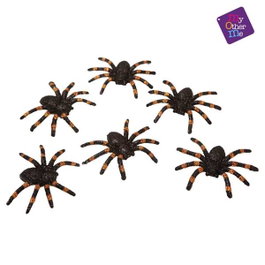 My Other Me Set de 6 Araignées Décoratives Brillantes Lumineuses 6 x 7 cm - Multicolore - Instructions en Espagnol, Anglais, Français, Italien, Portugais, Allemand