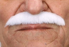My Other Me - Bigote Moustache Adulte Blanc - Déguisement et Accessoire - Taille Unique