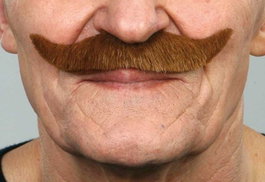 My Other Me - Bigote Castaño - Bigote Brun Postiche Taille Unique - Adulte - Multicolor - Langues: Espagnol, Anglais, Français, Italien, Portugais, Allemand