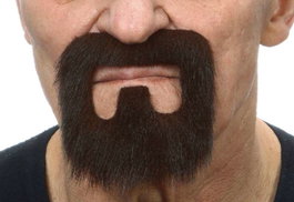 My Other Me - Déguisement Barbe et Moustache Adulte Taille Unique - Multicolor - Langues: Espagnol, Anglais, Français, Italien, Portugais, Allemand