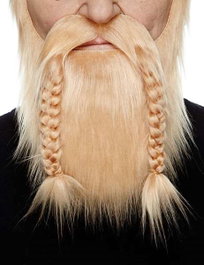 My Other Me - Barba y bigote adulto rubio talla única - Déguisement barbe et moustache adulte blonde - Accessoire déguisement - Multilingue (ES, EN, FR, IT, PT, DE)
