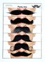 My Other Me - Lot de 6 Moustaches Taille Unique - Accessoires de Déguisement Multicolores