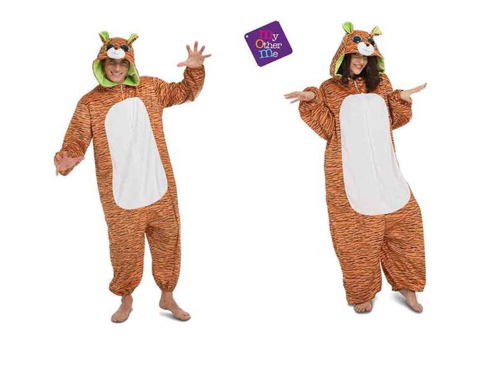 My Other Me Costume de tigre à grands yeux avec capuche - Taille M/L (Mono Con Capucha)