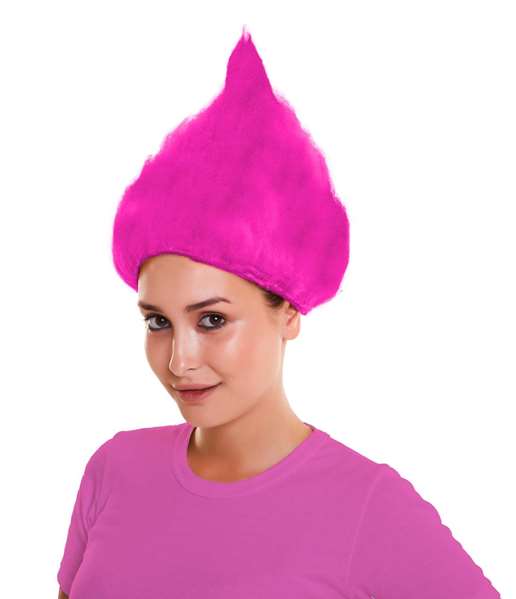My Other Me - Peluca de troll - Déguisement - Peluche de cheveux longs - Multilingue (espagnol, anglais, français, italien, portugais, allemand) - 100% polyester