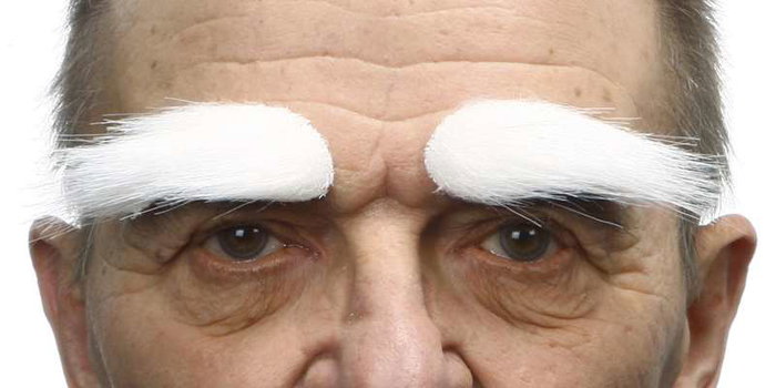 My Other Me - Sourcils Blancs - Accessoire Déguisement Adulte - Fausses Sourcils pour Costume - Taille Unique