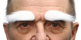 My Other Me - Sourcils Blancs - Accessoire Déguisement Adulte - Fausses Sourcils pour Costume - Taille Unique