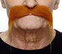 My Other Me - Bigote pelirrojo talla única - Moustache rousse taille unique - Déguisement adulte multicolore - Espagnol, Anglais, Français, Italien, Portugais, Allemand