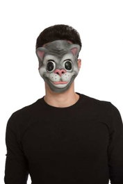 My Other Me Masque de Chat en Latex Taille Unique - Accessoire Déguisement Carnaval Halloween Fête