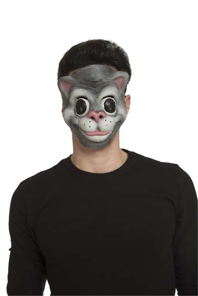 My Other Me Masque de Chat en Latex Taille Unique - Accessoire Déguisement Carnaval Halloween Fête