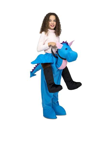 My Other Me - Déguisement Ride-On Dragon pour Enfant avec Pantalons à Personnage - Taille M - Langues: Espagnol, Anglais, Français - Polyester