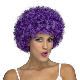 My Other Me - Perruque bouclée de couleur pourpre pour déguisement ou cosplay